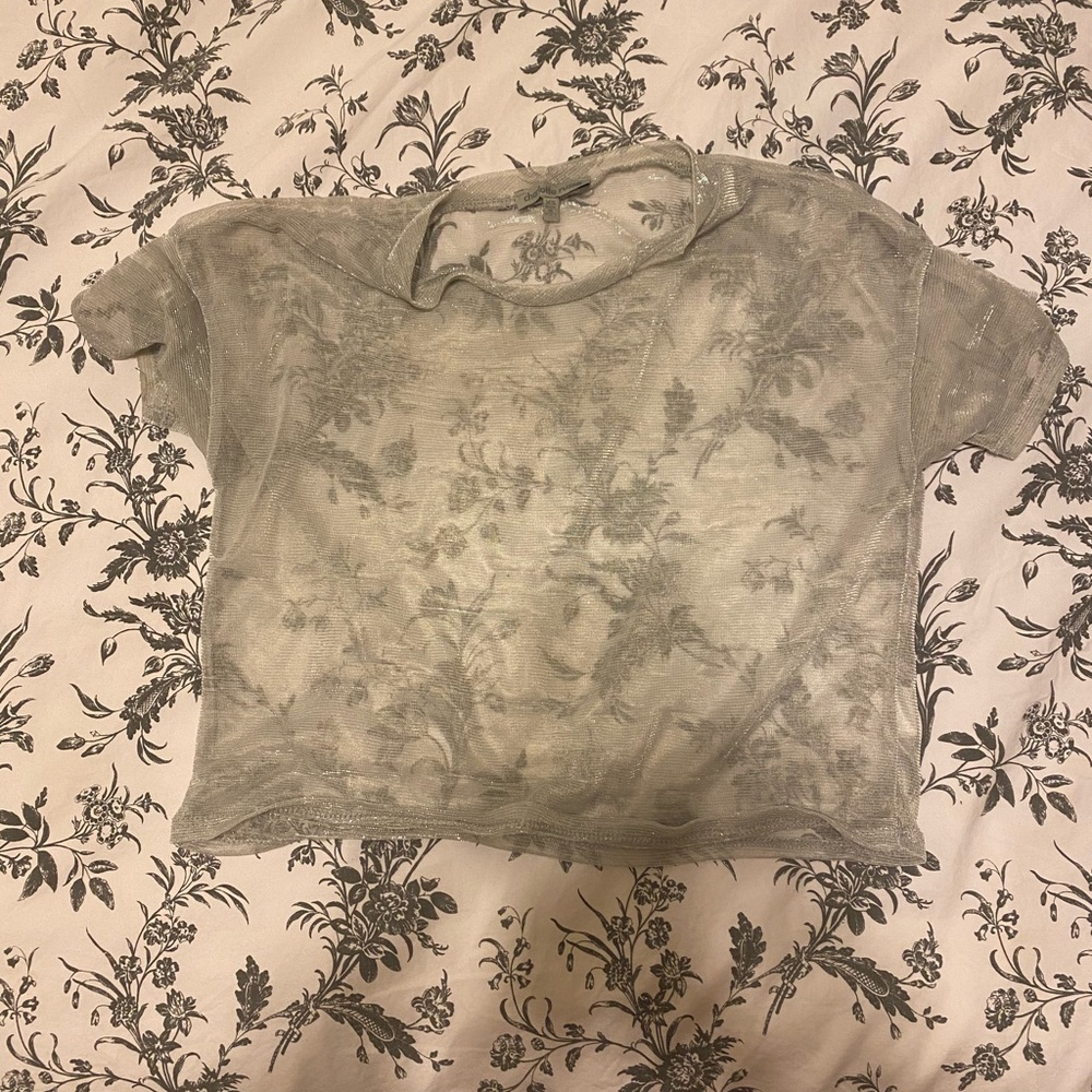 Silver mesh shirt